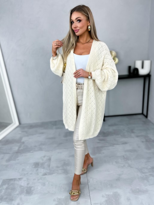 Sweter Kardigan Lain Kremowy Sweter Kardigan Lain Kremowy