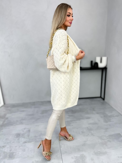 Sweter Kardigan Lain Kremowy Sweter Kardigan Lain Kremowy